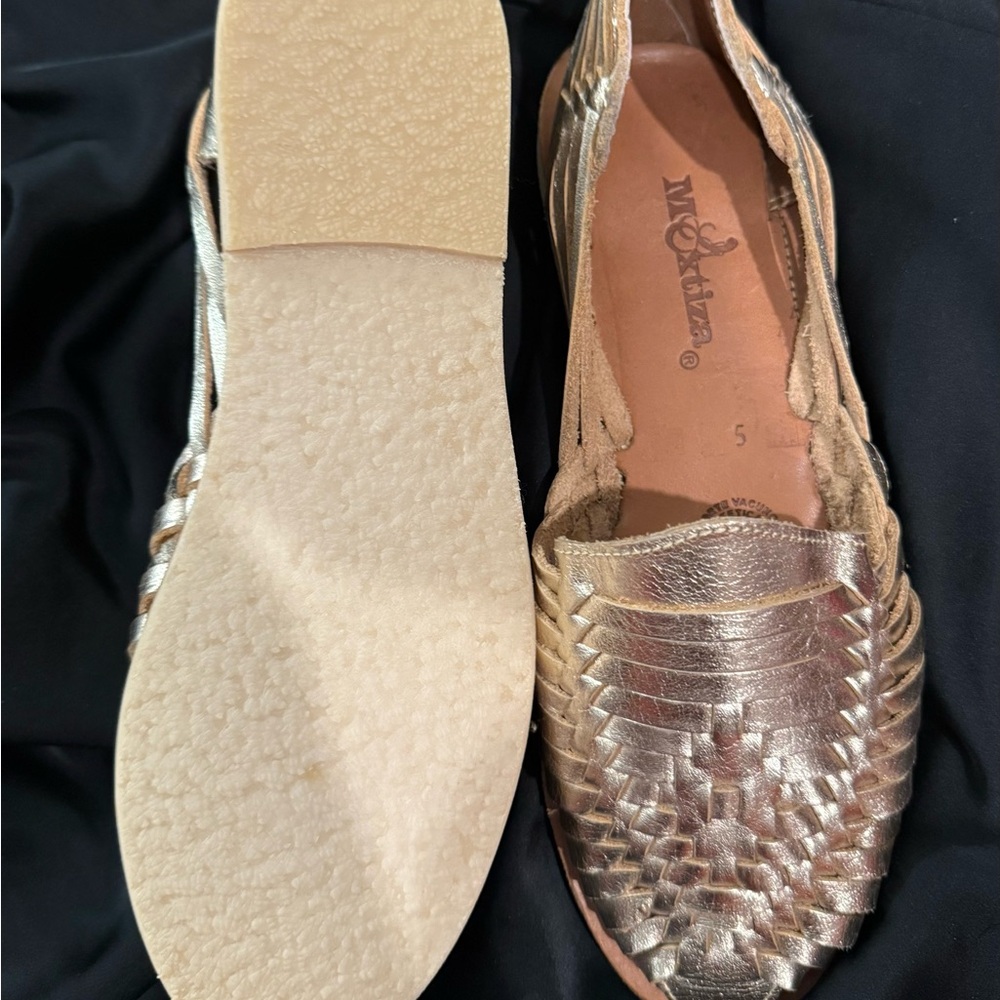 NEW-Macarena Mexican Gold color Huaraches - Picture 4 of 6